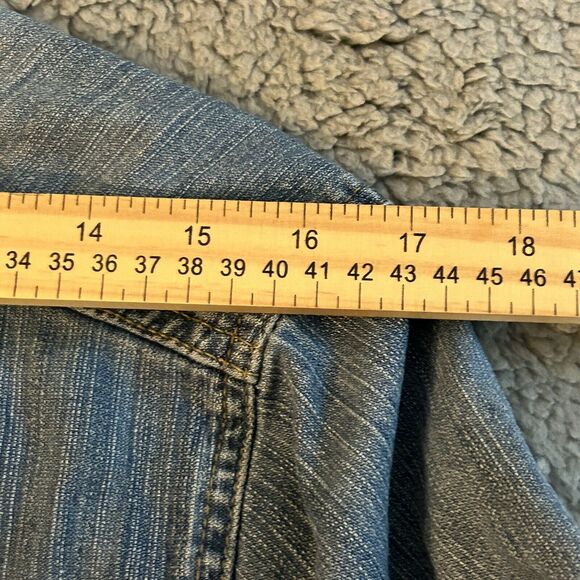 Merona Faded Denim Jean Jacket Womans Size 20/22 W With Pockets outdoorwear - Picture 9 of 15